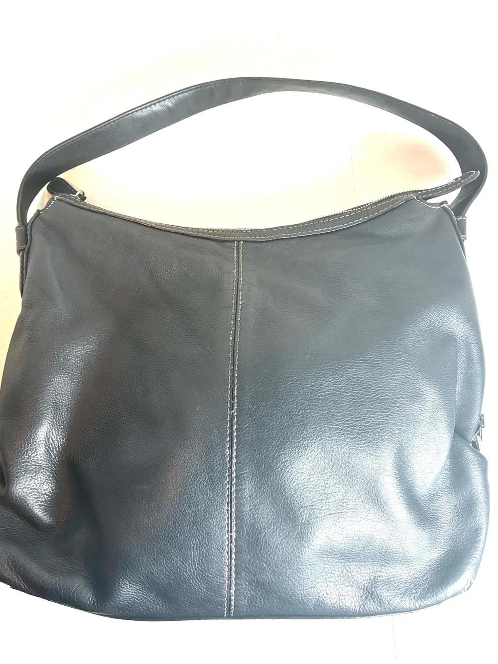 Michael Kors Black Leather Hobo Shoulder Bag Slouch Quiet Luxury
